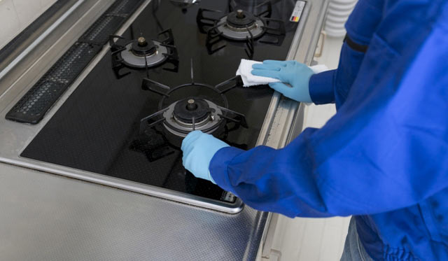 キッチンクリーニング：コンロ